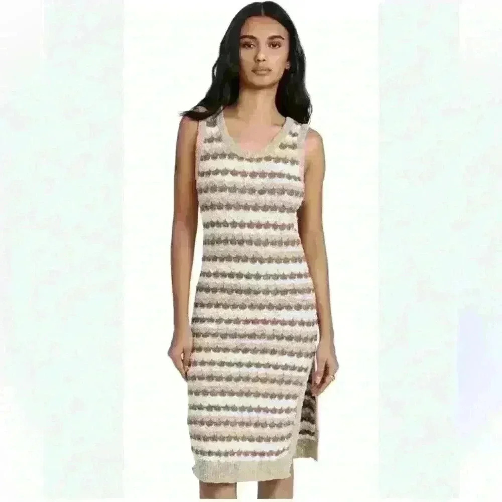 NWT RAMY BROOK Nori Dress In Neutral Combo